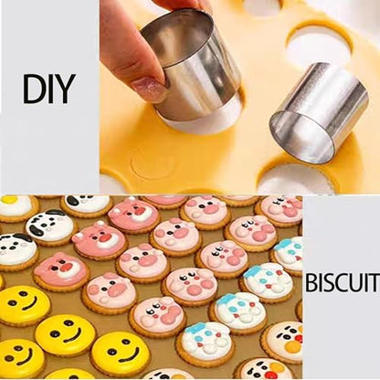 20Pcs Polymer Clay Cutters Set, Stainless Steel and Plastic Round Circle Shape Cutter Ceramics Dotting Baking Ring Mold for Polymer Clays Pottery Handmade DIY Craft Jewelry Earrings Making (20PCS)