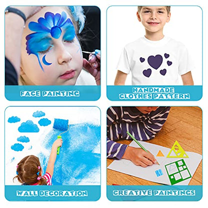 Epakh 16 Pcs Geometric Shape Stencils Set, 7.1 x 7.1 Inches, Stylish Style - color: Stylish Style, size: 7.1 x 7.1 Inches