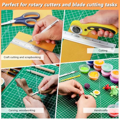 2-Pack 24"x36" Self-Healing Sewing Mat: Large Double-Sided Green 5-Ply Hobby Mat, A1 Rotary Cutting Mat for Sewing, Quilting & Fabric Crafts - color: Green, size: 24" x 36"（2-Pack）