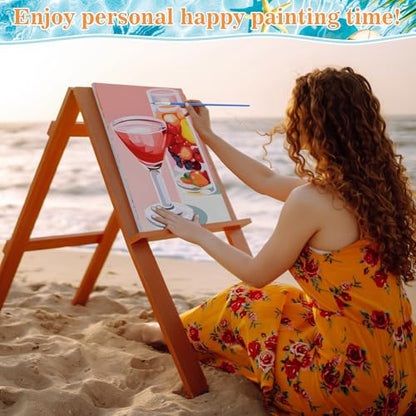 Humyoun 12 Pack 9 x 12 Inch Paint by Numbers Kit for Adults Beginners DIY Acrylic Oil Painting Paint by Number Kits Drawing Paintwork on Canvas Without Frame for Home Decor(Summer Fruit Style) - style: Summer Fruit Style