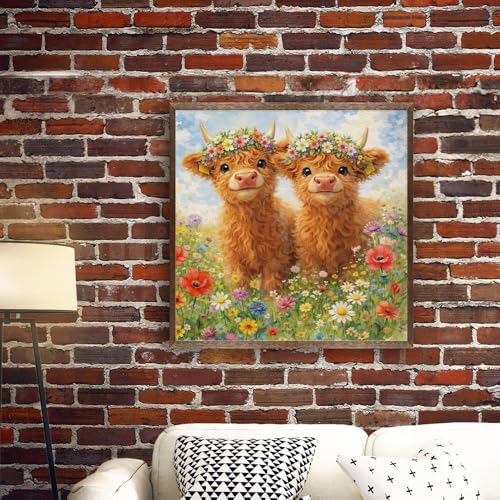 5D Diamond Painting Kits For Beginners Diamond Art Cow Diamond Art Kit 14X14 Inch DIY Diamond Painting Kits For Adults Diamond Art Set - color: FYZZ-142