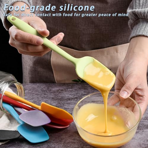8 PCS,8.2Inch Silicone Spatulas Rubber Spatula Small Spatula Baking Mini Spatula Mixing Tool for Nonstick Cookware (8Pcs 4 Colors) - color: 8Pcs 4 Colors