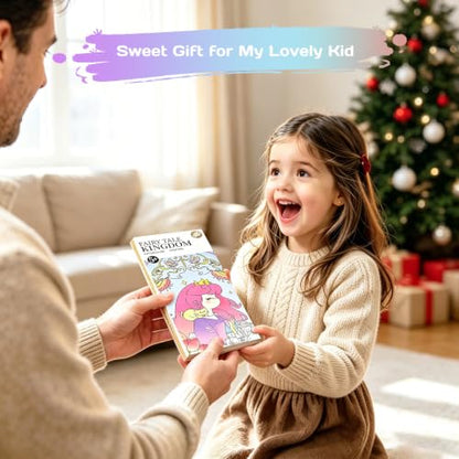Pocket Watercolor Painting Book, 12-Page Travel Set for Kids 5+ Years, Art Craft Gift for Boys and Girls, Birthday and Christmas Party （Fairy Tale Kingdom - color: Magic Tale Kingdom