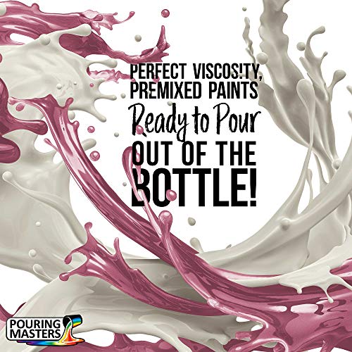 Pouring Masters Rose Pink Metallic Pearl Ready to Pour Acrylic Pouring Paint - Premium 64-Ounce Pre-Mixed Fluid Acrylic Paint - Fluid Art Supplies for Canvas, Wood, Paper, Tile & Rocks - color: Rose Pink Metallic Pearl, size: 64 Fl Oz (Pack of 1)