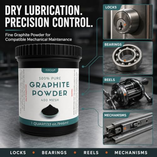 TITGGI 1 Quart Graphite Powder for Locks, Bearings and Dry Lubrication - style: 1 Quart Graphite Powder