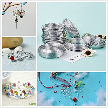 Pandahall 114 Feet Silver Aluminum Wire 2.5mm/10gauge Metal Craft Wire for DIY Manual Arts Jewelry Making(Silver)