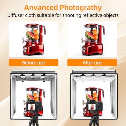 Light Box with Tripod Stand, 32"x32" LightBox with 3 Stepless Dimming Light Boards (CRI ≥95) 405 Light Beads, Shooting Tent kit with 6 Color PVC Backdrops.Photo Studio Light Box for Photography - size: 32*32*32 Inch