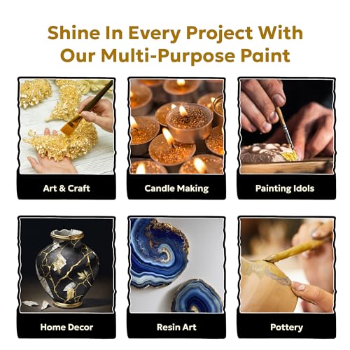 GRANOTONE Metallic Gold Acrylic Paint 1.69 fl oz 50 ml