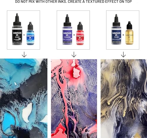 KAMENSKAYA Delaminating Alcohol Ink Set 'Marine', 8 x 1 fl oz - color: Marine