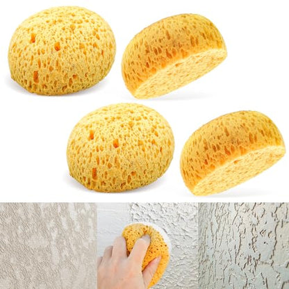 4Pcs Knockdown Texture Sponges Sponge for Patch/Repair Ceiling Drywall Wall