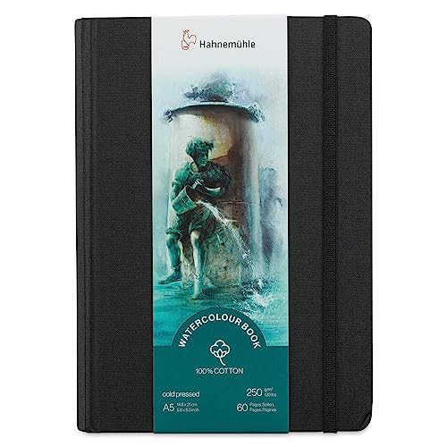 Hahnemuhle 100% Cotton Watercolor Books 5.83" x 8.27" Portrait - size: 5.8" x 8.3"