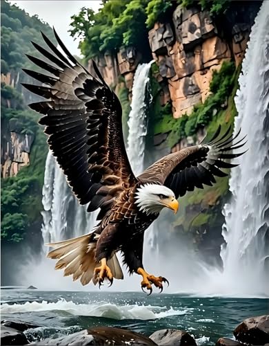 askkqtx Eagle Diamond Art Kits for Adults 12x16 Inch - color: Eagle-G7833