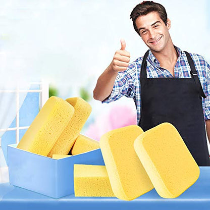 Yesland 10 Pcs Sponges, Perfect Synthetic Sponges for Painting, Crafts, Grout, Cleaning, Pottery, Clay - 7.5 x 5.5 x 2 Inches (Pack of 2) - size: 7.5 x 5.5 x 2 inches (Pack of 2)