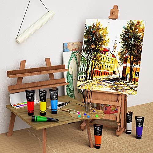 GOTIDEAL Acrylic Paint Gray Tubes(120ml, 4.1 oz) | Non Toxic, Non Fading, Rich Pigments,for Painters, Adults & Kids,Ideal for Canvas Wood Clay Fabric Ceramic Craft Supplies - color: Gray, style: Regular
