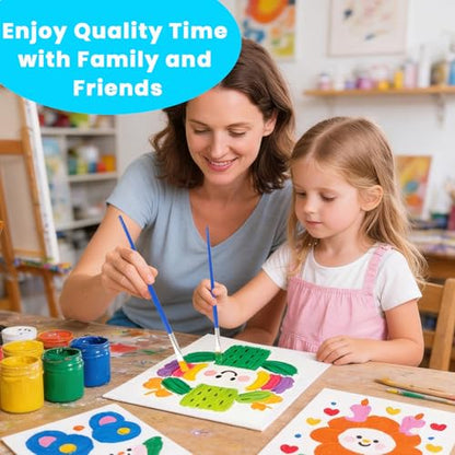 24 Pack Mini Acrylic Paint Set - 12 Colors Washable Acrylic Paint Strips for Kids&Adults Craft Paint, 336 PCS Kids Painting Kit for Birthday Classroom Painting Party Favor, Halloween Pumpkin, Art Gift