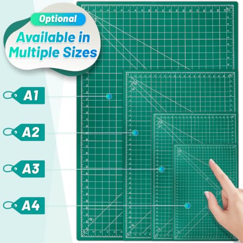 anezus Self Healing Cutting Mat for Rotary Cutting, 35" x 23.3", Green - color: Green, size: 35"L x 23.3"W