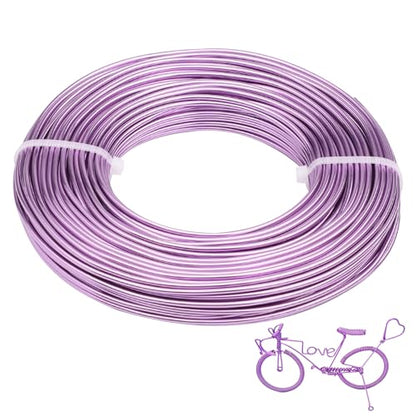 12 Gauge Aluminum Wire 100FT, 2mm Bendable Metal Anodized Aluminum Wire for Sculpting Jewelry Making Crafts Wreath Beading Floral(Pink Purple) - color: Pink Purple