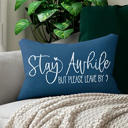 Welcome Stencils for Painting on Wood Funny Sarcastic Stencil 12" | Large Gather Stay Awhile Templates for Door Hanger,Doormat, Porch Sign, Wreath - style: Funny