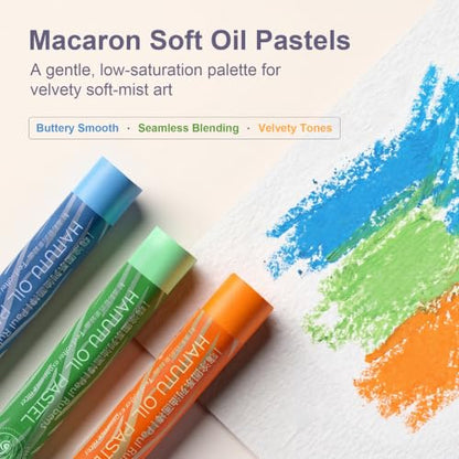 rubens 36 Macaron Colors Soft Oil Pastels,Creamy & Easy Blending - color: 36 Macaron Colors
