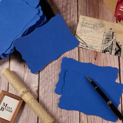 50 Pack Blank Kraft Greeting Cards, Blue, 4x6IN | Thick Cardstock Paper, For DIY Gift Cards, Menus, Baby Shower Invitations, Wedding Invitations - color: Blue, size: 4x6IN