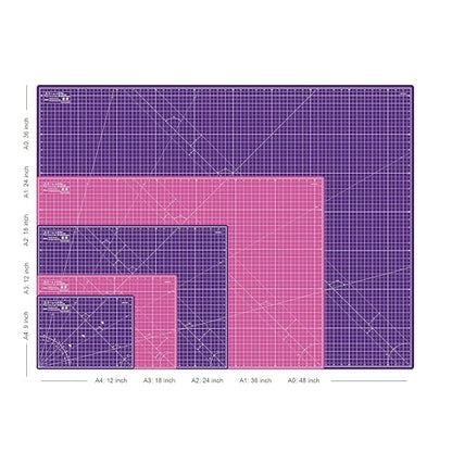 Elan Cutting Mat A1 Pink & Purple, Large Self Healing Cutting Mat 24 x 36 Inch, 5-Ply Craft Board Pink, Hobby Board for Crafts 24x36 Inch - style: 36 x 24"