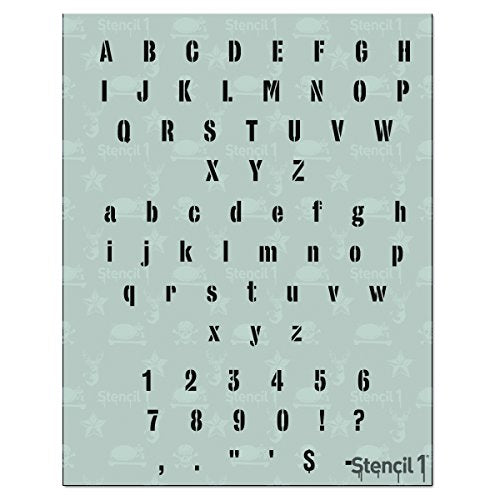 Stencil1 Industrial Font Stencil 1/2" Alphabet Letters Painting Art Craft - style: 1/2" Letters