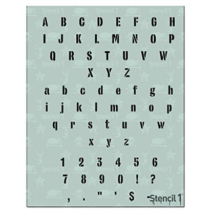 Stencil1 Industrial Font Stencil 1/2" Alphabet Letters Painting Art Craft - style: 1/2" Letters