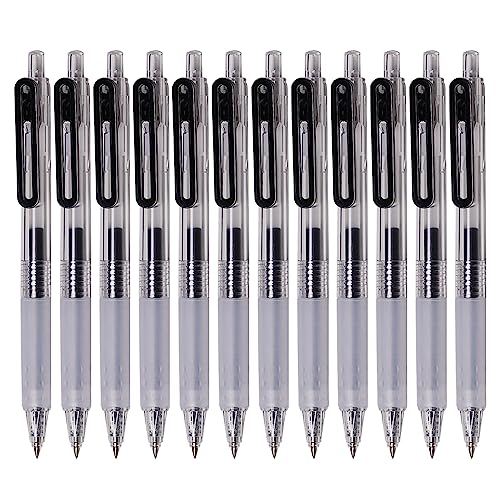 Extra Fine Point Retractable Gel Pens,0.38mm Micro Precision Tip | Smooth Writing Black Refill 12 Count No Smudge No Bleed for Journaling Note Taking Exam Signature Drawing Letter - style: 12 Counts