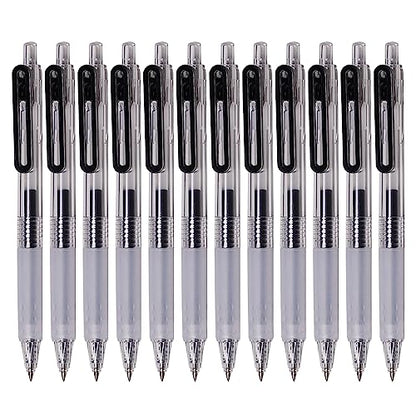Extra Fine Point Retractable Gel Pens,0.38mm Micro Precision Tip | Smooth Writing Black Refill 12 Count No Smudge No Bleed for Journaling Note Taking Exam Signature Drawing Letter - style: 12 Counts