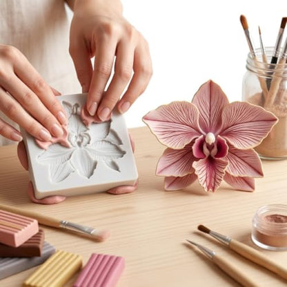 Orchid Flower Polymer Clay Molds Orchid Silicone Mold - color: Style F