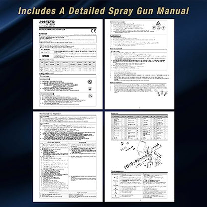 Master Elite High Performance PRO-33 HVLP Paint Sprayer Gun with 1.3mm Tip - size: 1.3mm