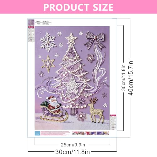 Christmas tree Pearl Art Kits for Adults,Pearl Diamond Painting 12x16In - color: DP04372