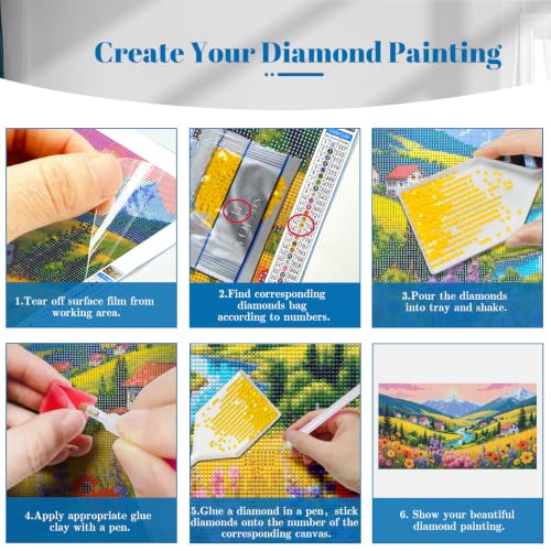 YOYA Large Diamond Art Kits for Adults, Landscape 5D Diamond Painting - color: Landscape 508