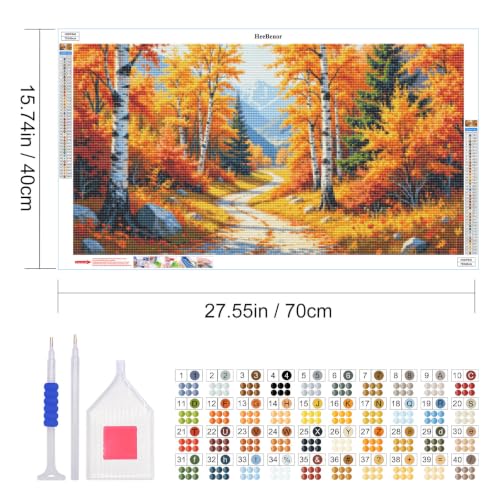 HeeBenor 5D Landscape Large Diamond Painting Kits for Adults, 27.5" X15.7" - color: Landscape 045