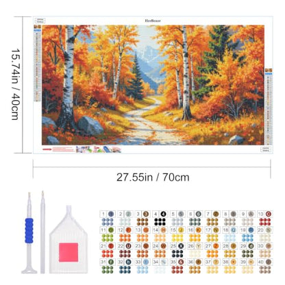 HeeBenor 5D Landscape Large Diamond Painting Kits for Adults, 27.5" X15.7" - color: Landscape 045