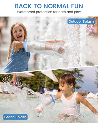 Waterproof Cast Cover for Shower Arm Kids, Light Blue, Arm-S - color: Light Blue, size: Arm-S (17" Length)