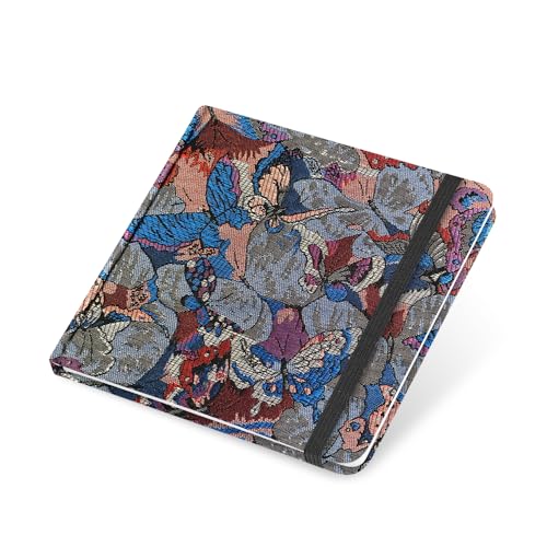 Mifuner Square 5x5 Bleedproof Marker Paper Pad,110 GSM Alcohol Ink Bristol Paper Sketchbook,Handmade Journal 88 Sheets (176 Pages) Markers Ink Mediums Art Sketch Book Blue Grey Butterfly - color: S-Blue Grey Butterfly