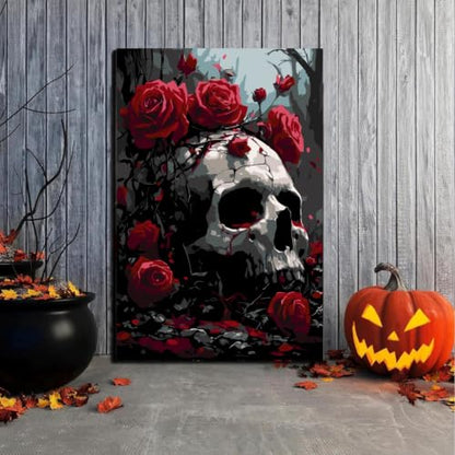 Gemozaic 4 Pack Gothic Paint by Numbers Kit for Adults with Frame & Easel - color: BKH2790-BKH2793