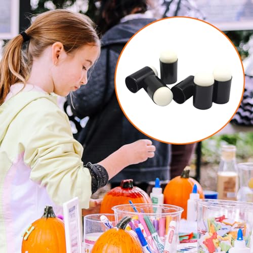 40 Pcs Finger Sponge Daubers with Storage Box for Painting Chalk Ink Card Making Drawing, Finger Painting Sponge Craft Drawing Sponge Dauber Set, Fingerpaint Drawing Sponge Foam