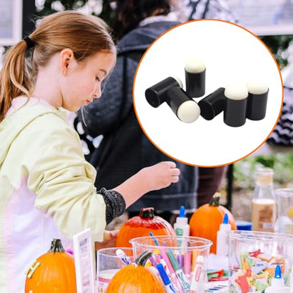 40 Pcs Finger Sponge Daubers with Storage Box for Painting Chalk Ink Card Making Drawing, Finger Painting Sponge Craft Drawing Sponge Dauber Set, Fingerpaint Drawing Sponge Foam
