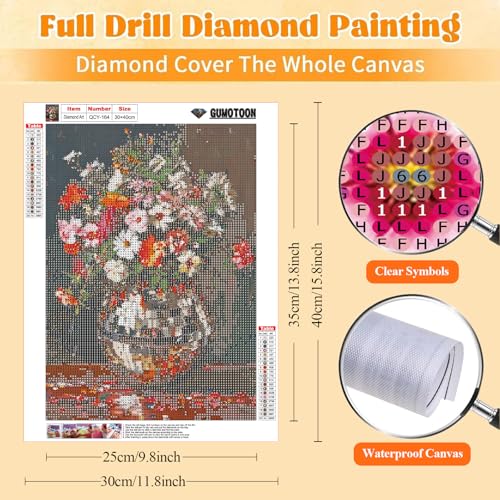 GUMITOON Diamond Art Kits for Adults-Pink Bow Full Drill Diamond Dots Paintings for Beginners, Round 5D Paint with Diamonds Pictures Gem Art Painting Kits DIY Crafts Kits 12"x16" QCY-149 - color: QCY-164