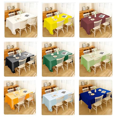 Grey Disposable Plastic Tablecloth, 2 Pack 54"x 108" Rectangle Table Covers for Parties, Events, Weddings, Indoors and Outdoors - color: Grey