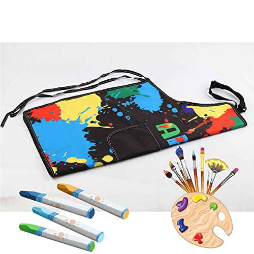 MBMSO Painting Artist Apron with Pockets Artist Painter Gifts Art Lover Gift for Art Teacher Student Painter Apron Waterproof - color: Love Art Apron-black