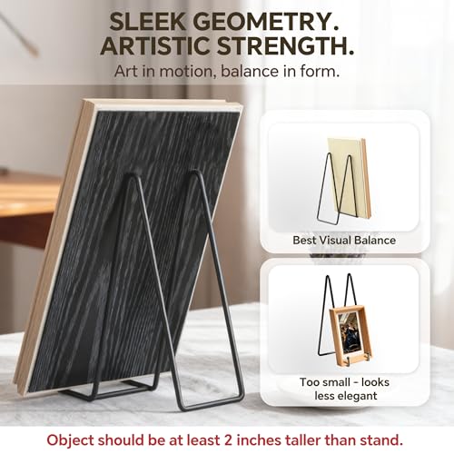 Artliving Metal Plate Stands for Display - 10-Inch Tabletop Holder for Large Decorative Platters, Frames, Plaques, Paintings - Black Iron Display Easels - 2 Pack - size: 10“（2 pack）