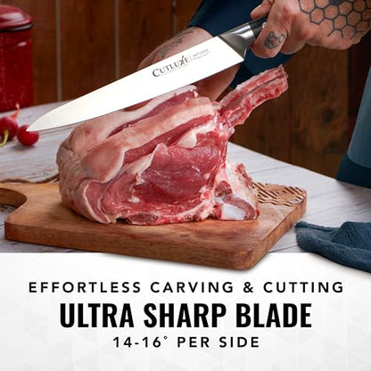 Cutluxe Chef Knife Set, 7-Piece Kitchen Knives – Razor Sharp German Steel | Professional Full Tang Blades with Ergonomic Handles – Artisan Series, Forged High Carbon - size: 7 Pcs Knife Set