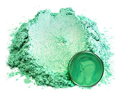 Eye Candy Premium Green Mica Powder Pigments | Multipurpose DIY Arts and Crafts Additive | Acrylic, Woodworking, Bath Bombs, Resin, Epoxy, Soap, Fishing Lures (Nebula Green) - color: Nebula Green