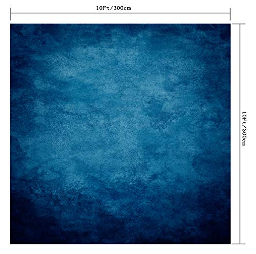 Retro Art Blue Portrait Backdrop Graduation Background Video Photography Vinyl Seamless Photo Studio Prop 10x10ft - size: 10'X10'