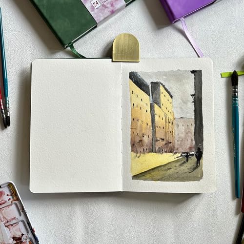 tumuarta Watercolor Sketchbook,140 LB, 300GSM, 100% Cotton, Cold Press - color: Purple, size: 6"x6"