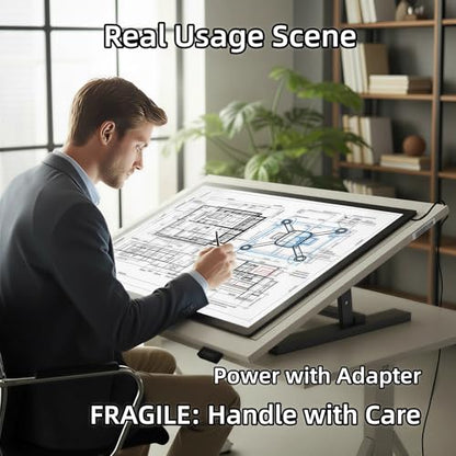 A1 Extra Large LED Light Pad (34.6"x23.6") - Upgraded Durable Tracing Light Box with 5-Level Brightness - Dot-Free Eye Protection Board for 5D Diamond Art Painting, Sketching, Drafting & Tracing - size: A1 Premium