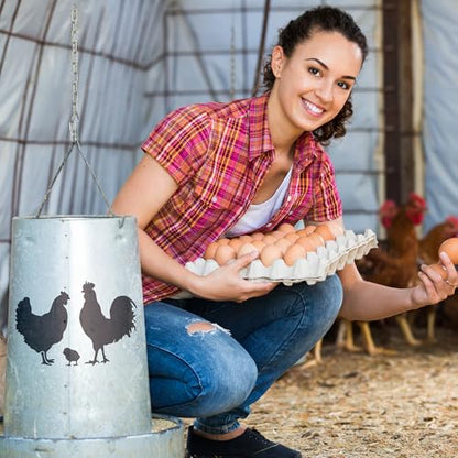 Keluna Farmhouse Chicken Stencils - 15 Pcs Farm Stencil Set for Wood Crafts, Farmhouse Chicken Rooster Stencil - style: chicken stencil